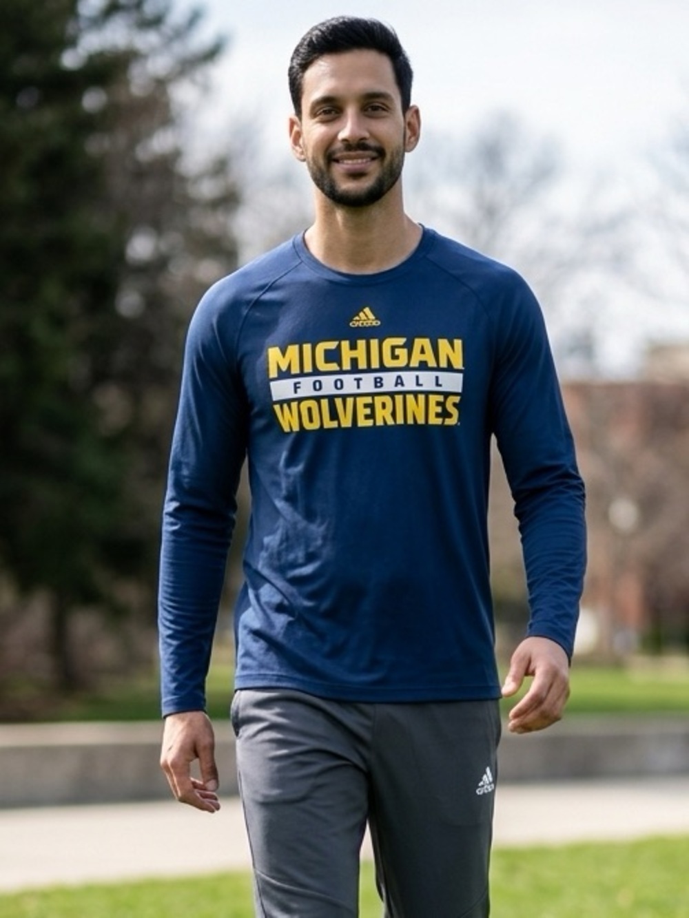 EUC - Adidas Men’s Long Sleeve Climalite Shirt “Michigan Wolverines” Size Small